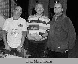 Photo of Eric Larger, Marc Deboeck and Tomas Poruba.